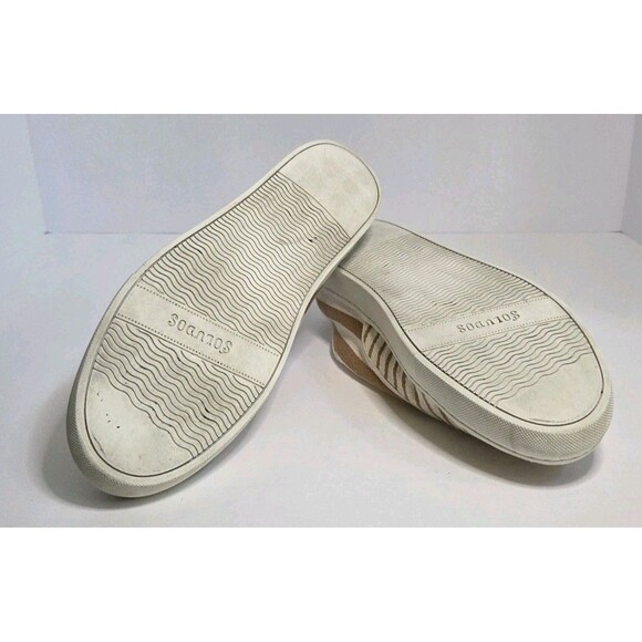 Soludos Classic Lace Up Sneaker Women's Sz 10 - Preowned - Brown & White Stripes - Picture 5 of 7